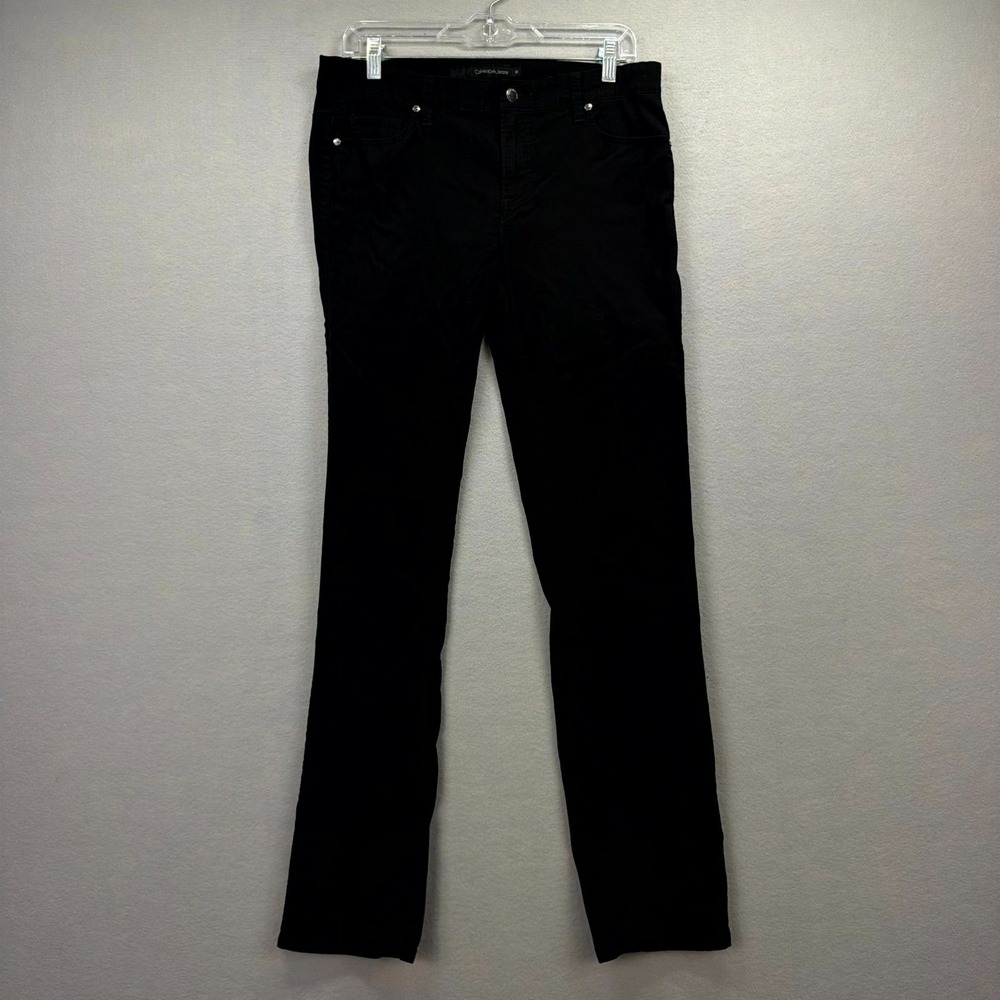 Calvin Klein Jeans Womens 10 Fits 32x32* Black Denim Pants Comfort Straight‎ Leg